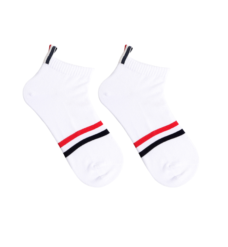 Horizontal striped cotton socks