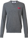 Comme Des Garçons Play Double Heart wool jumper