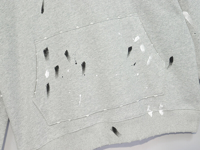 Amiri Paint Splatter Hoodie Grey
