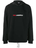 Karl Lagerfeld logo-tape zip-up hoodie