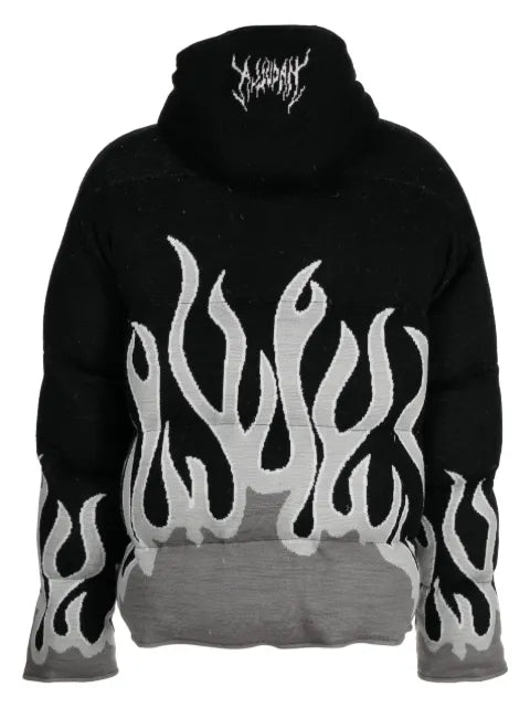 Haculla Up In Flames zip-up puffer jacket