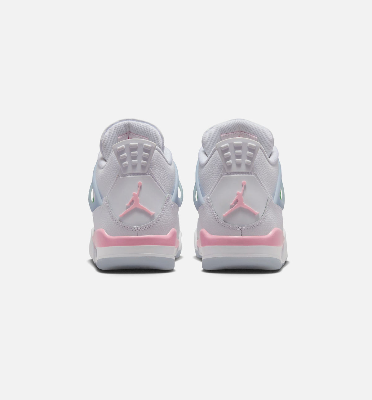 Air Jordan 4 Retro Medium Soft Pink Girls' Grade School Sneakers - White/Medium Soft Pink/Half Blue