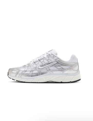 Nike Women's P-6000 'White/Metallic Silver' Sneakers