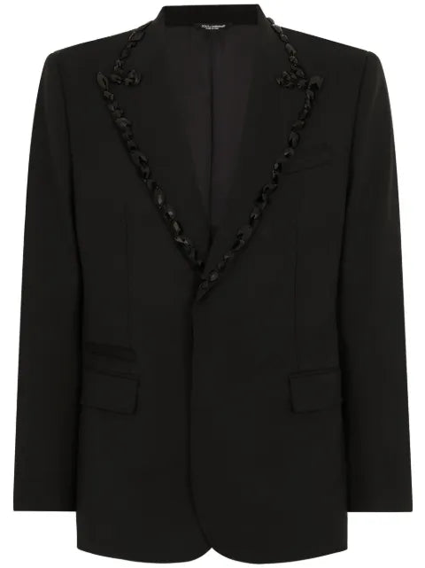 Dolce & Gabbana rhinestone-embellished single-breasted blazer