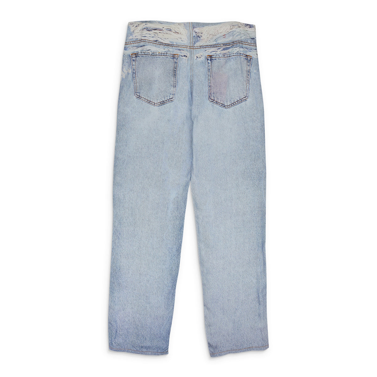 BLUE P-SARKY FLUID PRINTED TROUSERS