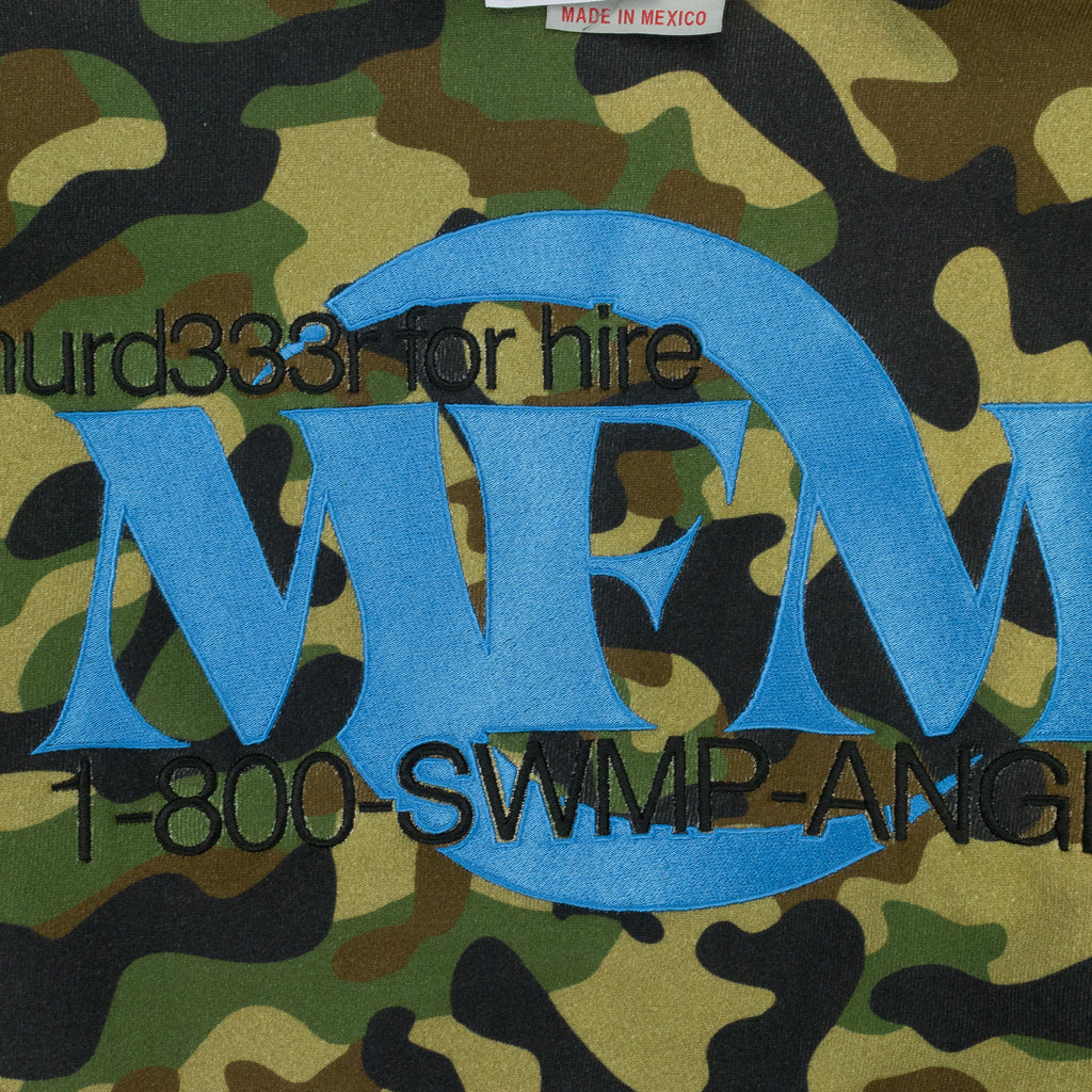 GREEDY UNIT x MURD333R.FM GREEN DOUBLE LAYERED HOODIE