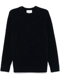 Closed ribbed-knit wool sweater