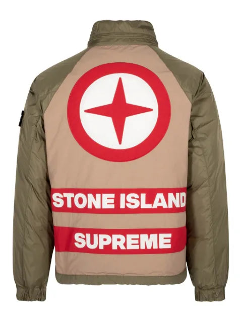 Supreme x Stone Island reversible "Olive" down jacket