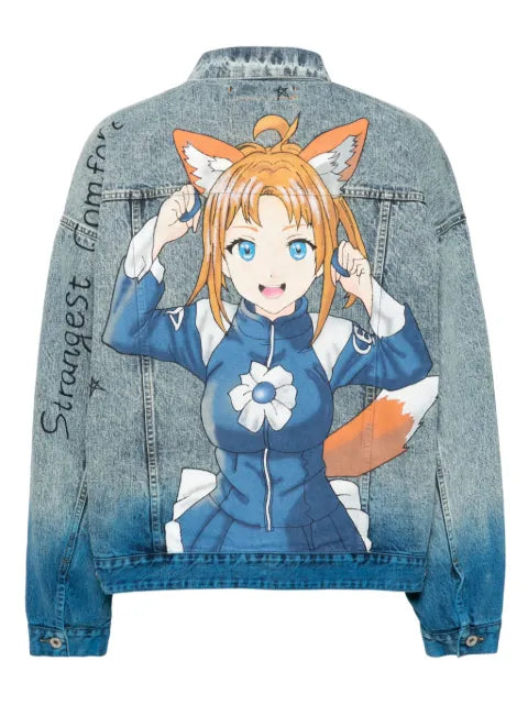 Doublet anime hand-printing denim jacket