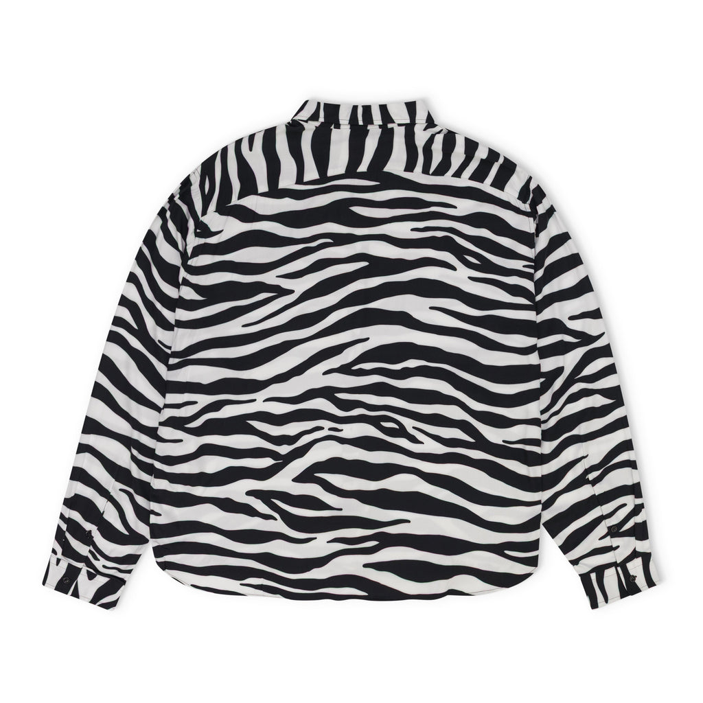 Multi Zebra Print Button Up Shirt