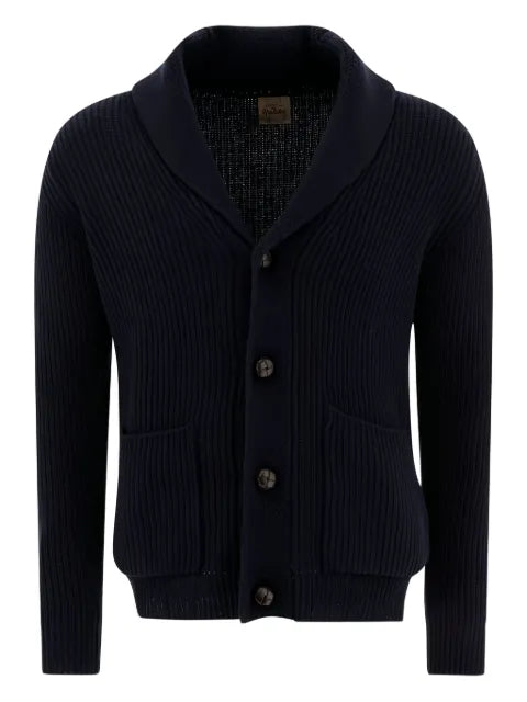 RAKKI shawl-collar ribbed cardigan