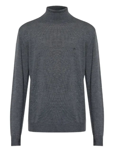 ETRO logo-embroidered turtleneck sweater