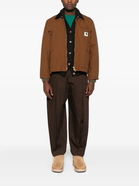 sacai x Carhartt zip-up contrast-collar jacket