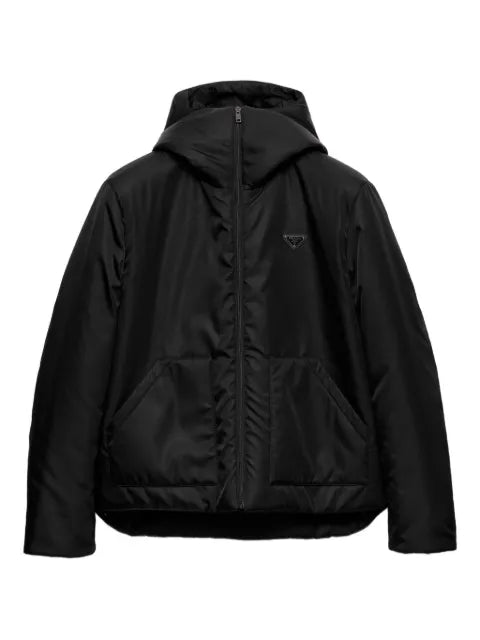 Prada hooded patch-pocket jacket