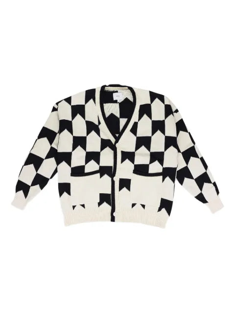 RHUDE checkered cardigan