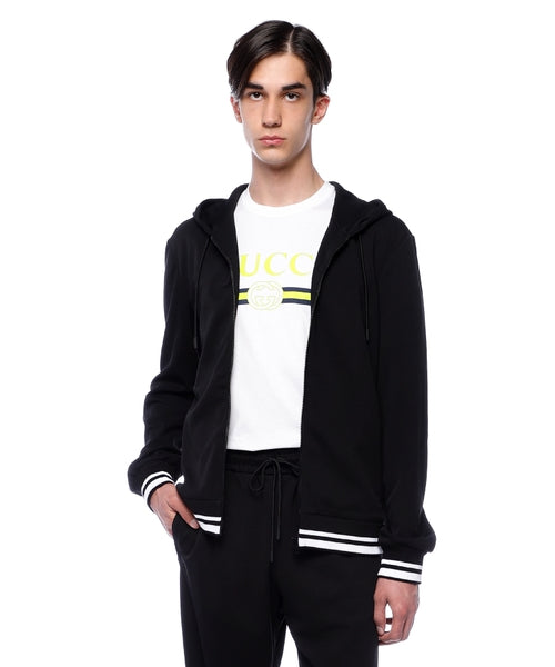 Gucci Technical Jersey Zip Hoodie - Cream