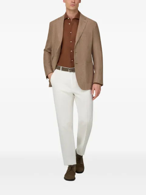 Boggi Milano Herringbone linen and wool jacket