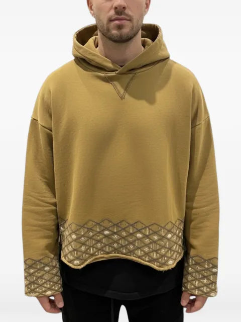 FOUND embroidered border hoodie