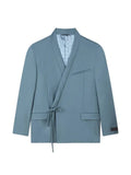 Kenzo tie-fastening shawl-lapel jacket
