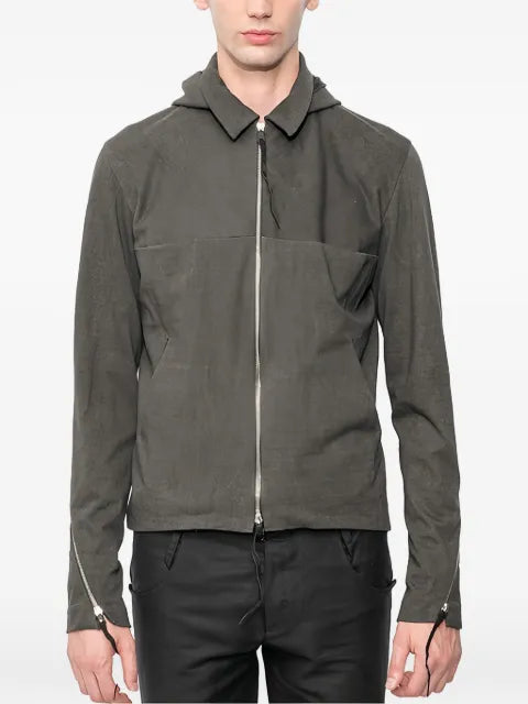 Ma+ detachable-hood 4-pocket jacket