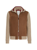 Brunello Cucinelli zip-up hooded bomber jacket