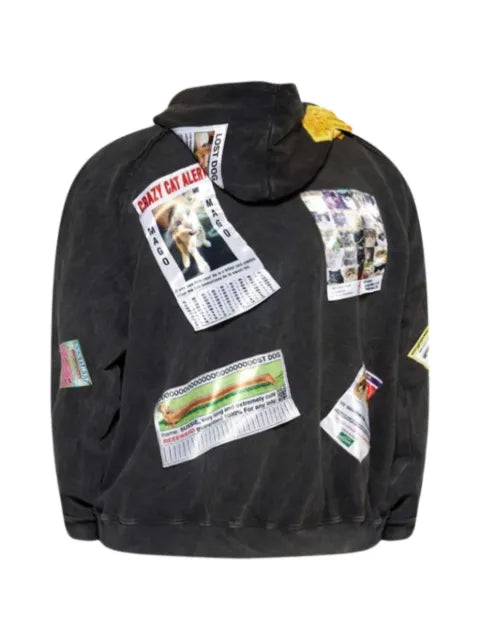 SSSTUFFF patch-detail stonewashed hoodie