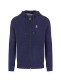 Brunello Cucinelli ribbed-knit zip-up hoodie