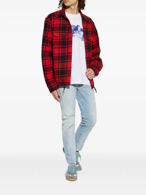 DSQUARED2 hybrid drawstring overshirt
