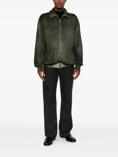 Avant Toi ribbed-knit zip-up sweater