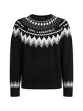 Karl Lagerfeld Fair Isle knitted sweater