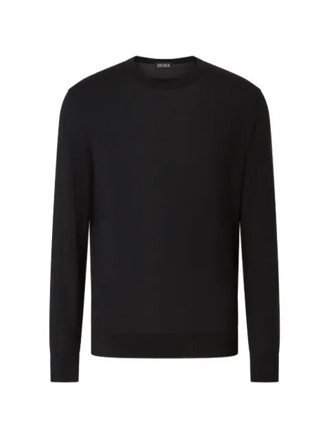 Zegna black Trofeo 15milmil15 wool crewneck sweater