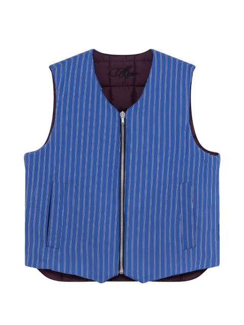 MSGM reversible quilted pinstripe gilet
