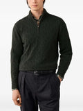 Hackett London cable-knit quarter-zip sweater