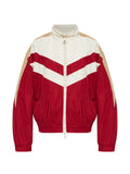 DSQUARED2 chevron-patterned high-neck bomber jacket