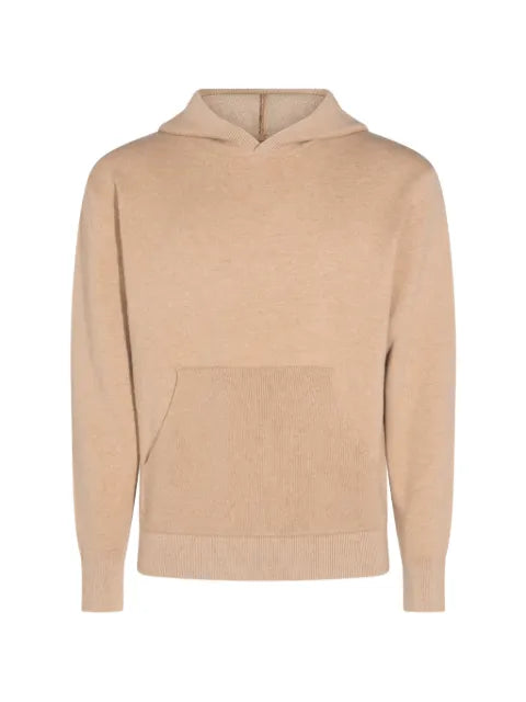 Canali knitted pouch-pocket hoodie