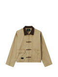 FIVE CM toggle-fastening corduroy-collar jacket