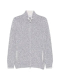 Gran Sasso zip-up marl-knit cardigan