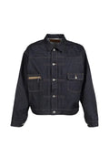 DAIRIKU Rigid boxy-silhouette denim jacket