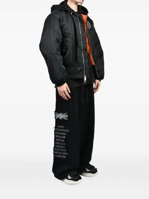 N.HOOLYWOOD hooded MA-1 bomber jacket