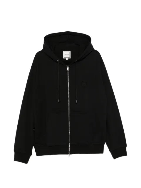 Wooyoungmi logo-patch zip-up hoodie