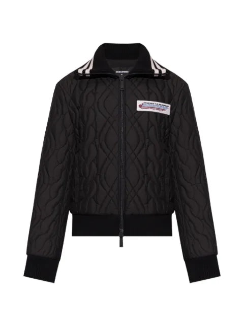 DSQUARED2 logo-patch quilted jacket