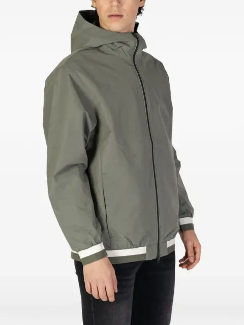 Replay hooded zip-up jacket