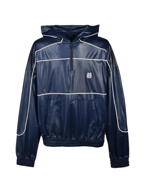 BREATH piping-detail half-zip hoodie