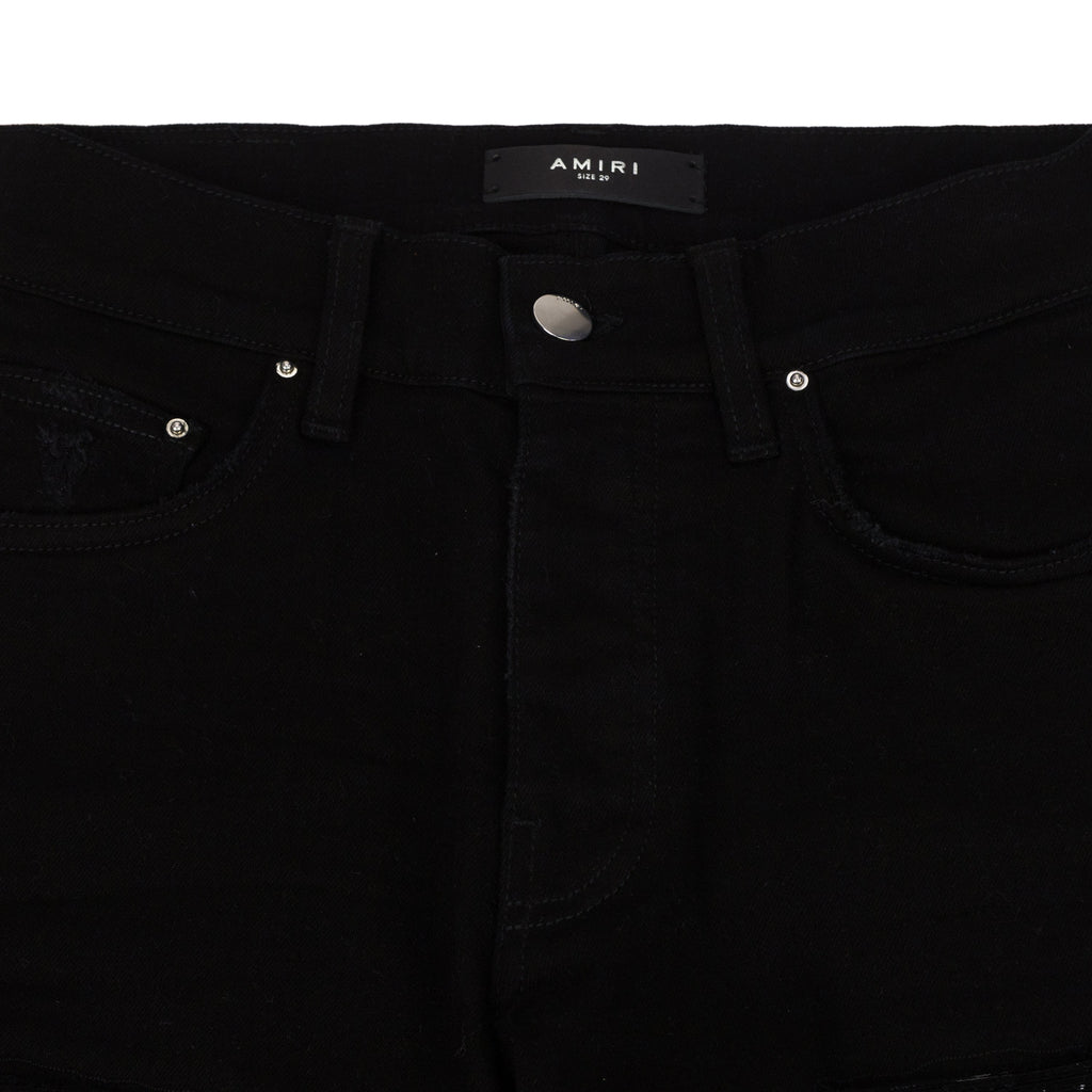 Overdyed Black Crystal Thrasher Skinny Jeans