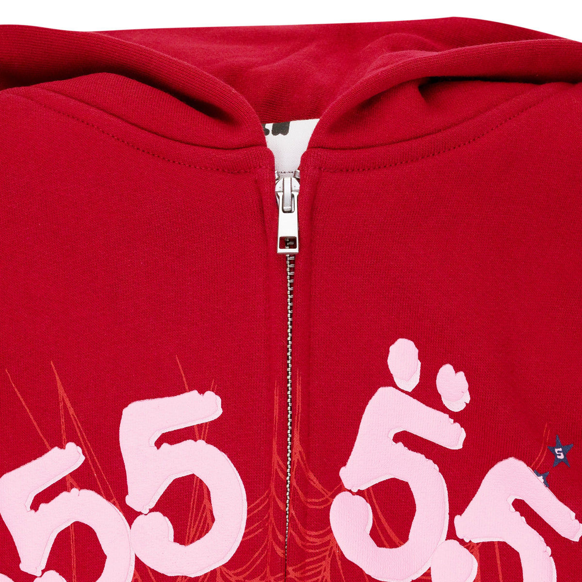 Red Angel Number Zip Hoodie