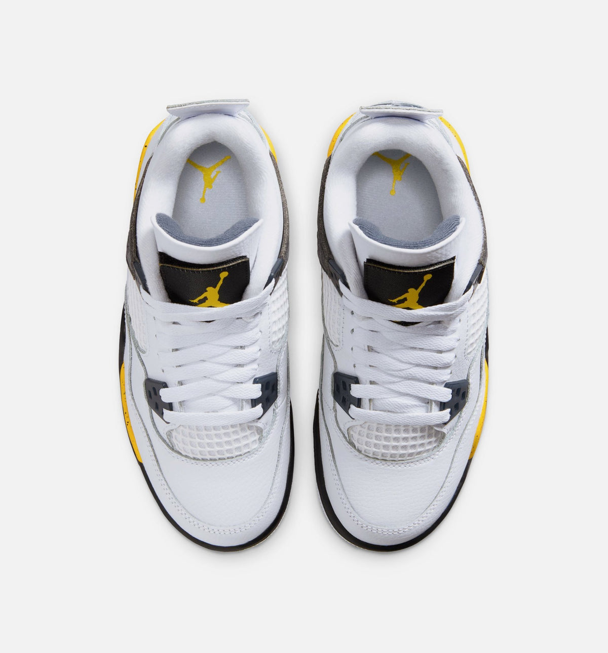 Air Jordan 4 Retro Rare Air Tour Yellow | Grade School Lifestyle Shoe | White/Dark Stucco/Black/Tour Yellow