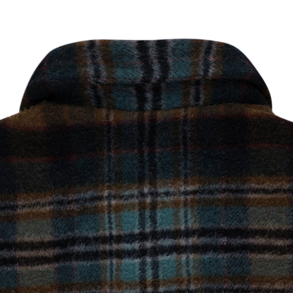 Brown Plaid Check Felted Shirt