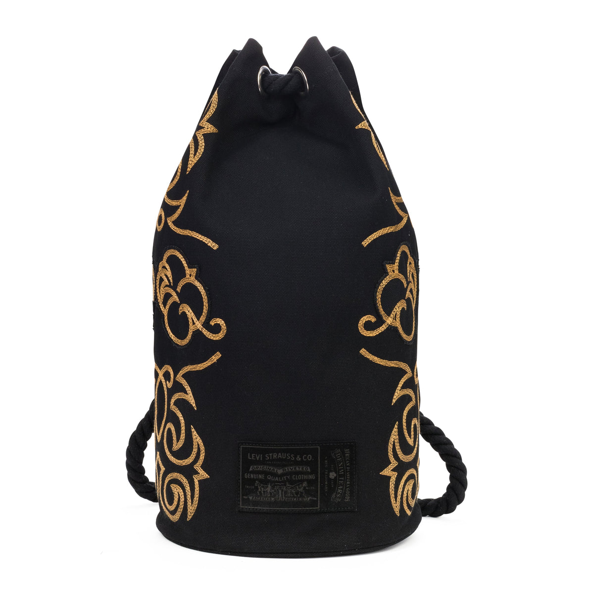 Black Levi's S3 Denim Tears Rucksack Bag