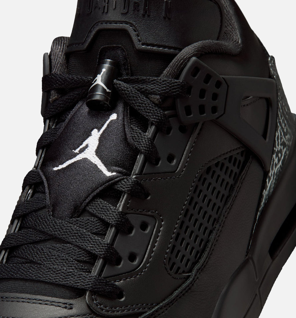 Spizike Low Men's Basketball Shoes - Black/Metallic Silver
