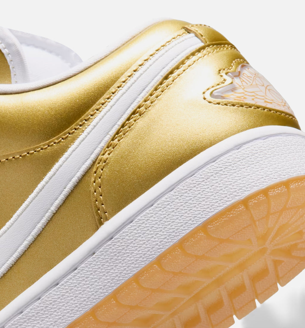 Air Jordan 1 Low Women's Shoes - Gold/White/Gum